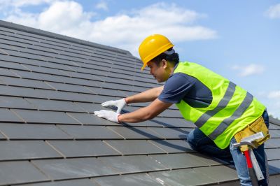 Roofing Worker in Summer